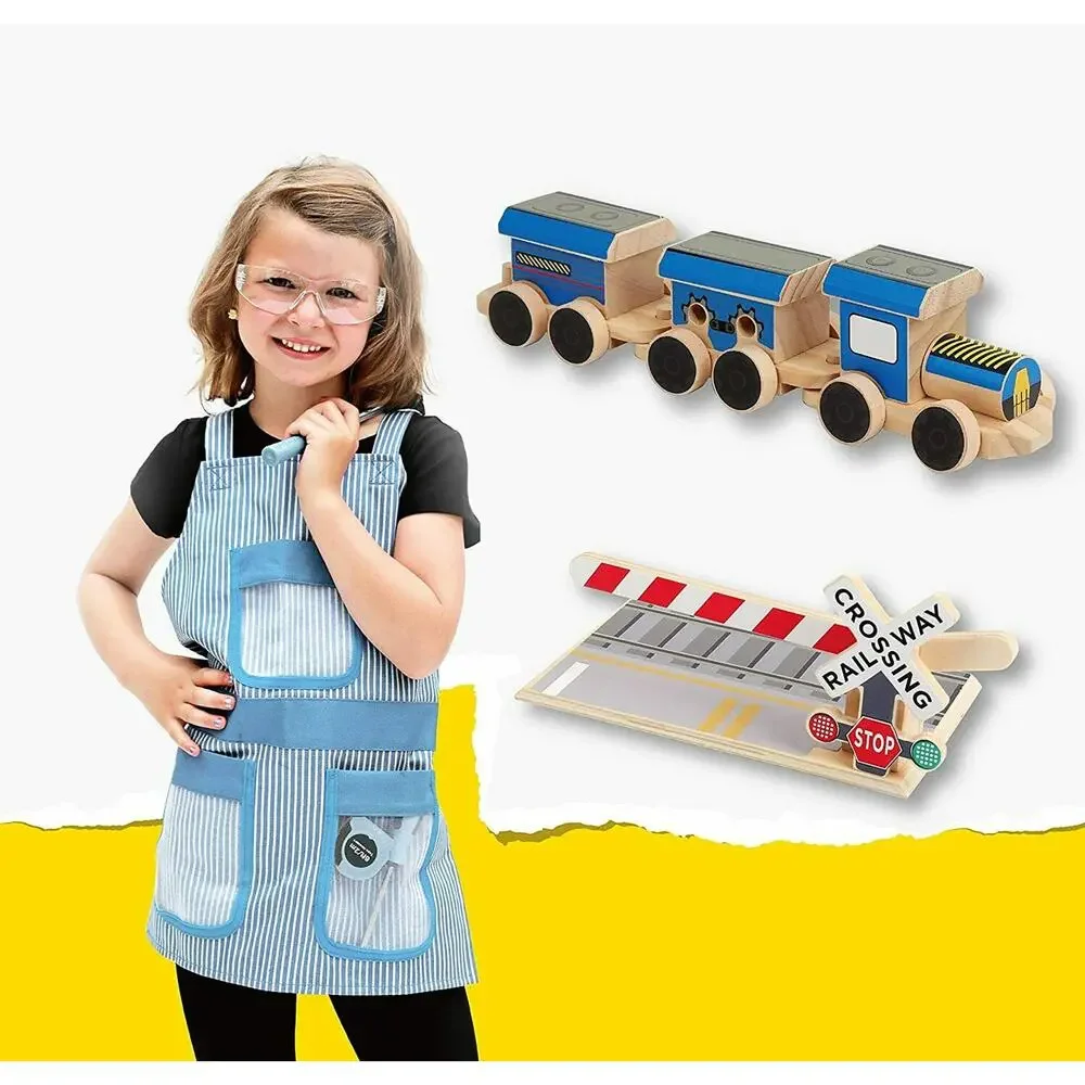 Create and Learn Kids DIY Train Project Kit with Real Tools for Age 5 and Up New